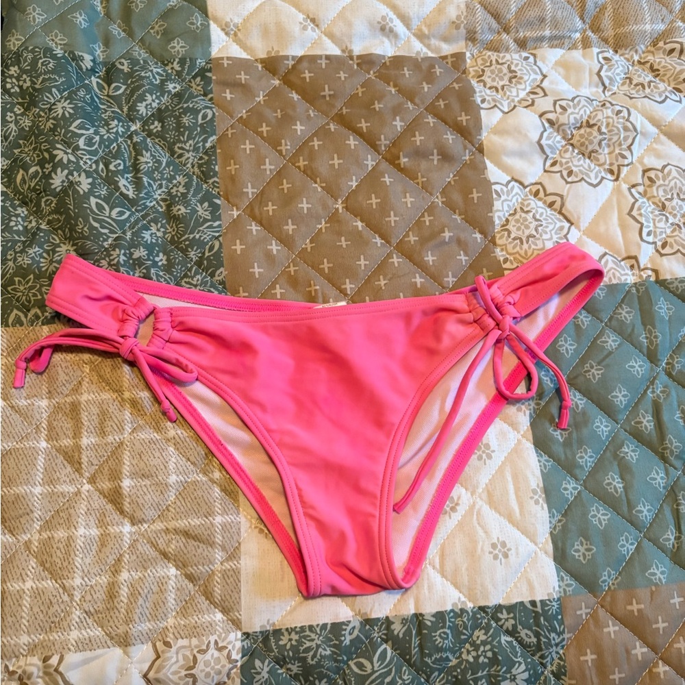 Vibrant Pink Swimsuit with Knot Accent